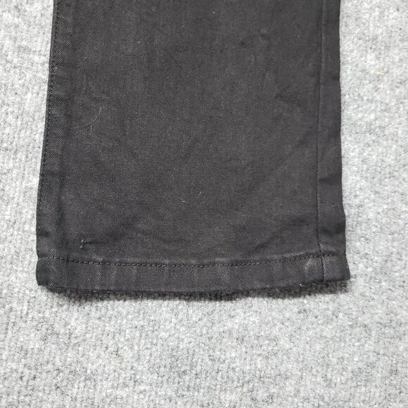 Rue21 Jeans Mens 32X34 Black Denim Supreme Flex Straight Distressed Patches New - Picture 8 of 12